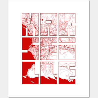 Marseille, France City Map Typography - Oriental Posters and Art